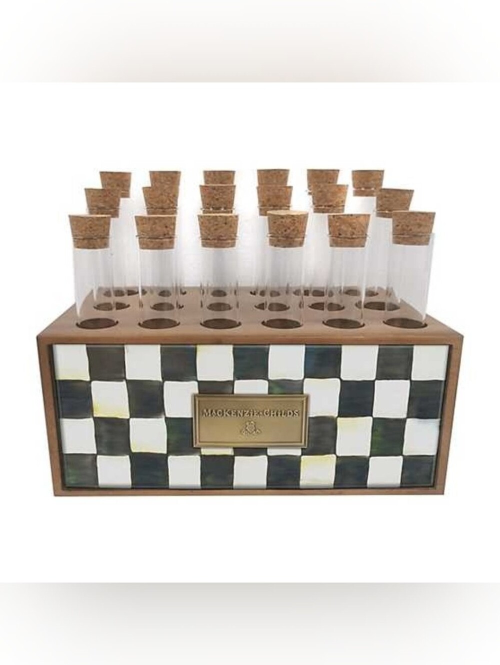 MacKenzie-Childs Black and White Check Spice Rack